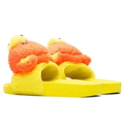 Adidas Originals X Jeremy Scott Adilette Teddy - Solar Orange/Bright Yellow -Shoe Series Store Adidas Originals x Jeremy Scott Adilette Teddy Solar Orange Bright Yellow Q46582 09 25 2021 01 3