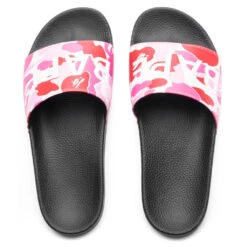 Shoe Series Store -Shoe Series Store Bathing Ape Abc Camo Slide Sandals Pink 001FWJ301010M PNK 06 29 23 Feature VR 6