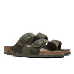 Birkenstock Wide Arizona Soft Footbed Birko-Flor - Desert Soil Camo Green -Shoe Series Store Birkenstock Arizona Soft Footbed Birko Flor Desert Soil Camo Green 1019597 03 22 2021 01 2