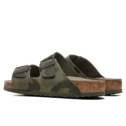 Birkenstock Wide Arizona Soft Footbed Birko-Flor - Desert Soil Camo Green -Shoe Series Store Birkenstock Arizona Soft Footbed Birko Flor Desert Soil Camo Green 1019597 03 22 2021 01 3