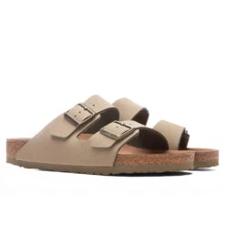 Birkenstock Wide Arizona Vegan Birkibuc - Khaki -Shoe Series Store Birkenstock Wide Arizona Vegan Birkibuc Khaki 1020502 02 13 2022 01