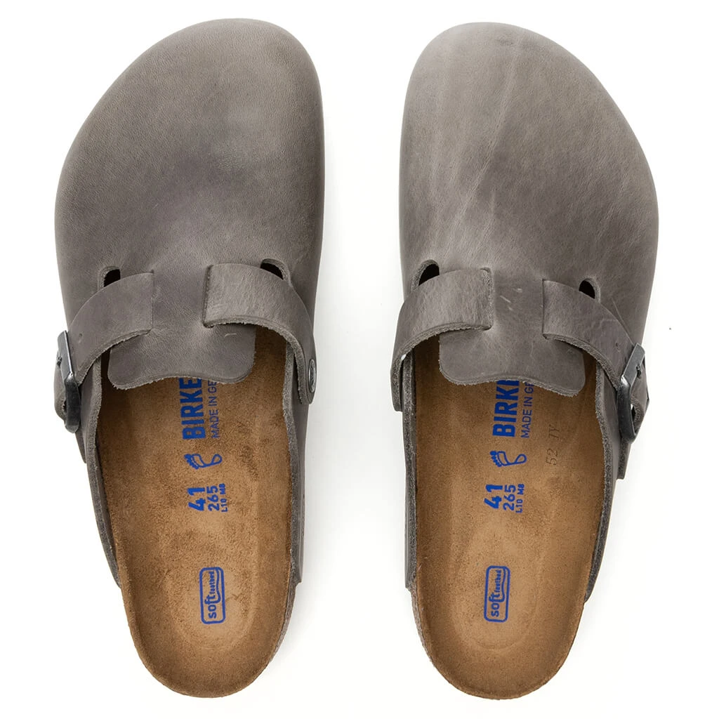 Birkenstock Wide Boston Soft Footbed - Iron 4 Birkenstock Wide Boston Soft Footbed - Iron - Image 2