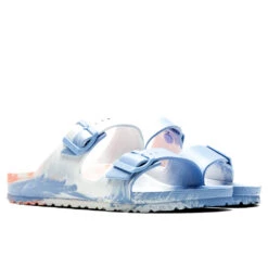 Birkenstock Women's Narrow Arizona Essentials Eva - Multi Coral Peach -Shoe Series Store Birkenstock Women s Narrow Arizona Essentials Eva Multi Coral Peach 1022447 05 08 22 Feature 4