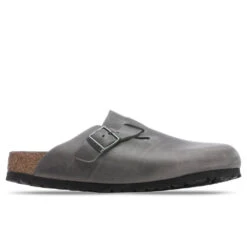 Birkenstock Women's Narrow Boston Soft Footbed - Iron