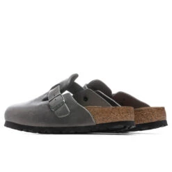 Birkenstock Women's Narrow Boston Soft Footbed - Iron -Shoe Series Store Birkenstock Womens Boston Soft Footbed Iron 1013256 11 10 2021 01 3