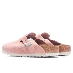 Birkenstock Women's Narrow Boston Soft Footbed - Pink Clay -Shoe Series Store Birkenstock Womens Narrow Boston Soft Footbed Pink Clay 1023263 11 04 22 S NF Feature 3