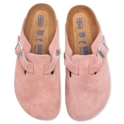 Birkenstock Women's Narrow Boston Soft Footbed - Pink Clay -Shoe Series Store Birkenstock Womens Narrow Boston Soft Footbed Pink Clay 1023263 11 04 22 S NF Feature 4