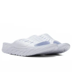 Hoka Ora Recovery Slide - White/White -Shoe Series Store Hoka One One Ora Recovery Slide White White 1134527 WWH 06 27 22 Feature MARY NELLE 2