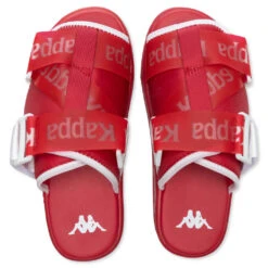 Kappa Authentic Mitel 1 Sandals - Red/White -Shoe Series Store Kappa Authentic Mitel 1 Sandals Red White 3118C8W A3C 10 23 2021 01 3