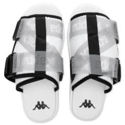 Kappa Authentic Mitel 1 Sandals - White/Black -Shoe Series Store Kappa Authentic Mitel 1 Sandals White Black 3118C8W A1C 10 23 2021 01 5