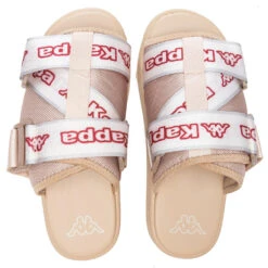Kappa Logo Tape Kalpi Sandals - Beige/Light Pink -Shoe Series Store Kappa Logo Tape Kalpi Sandals Beige Light Pink 32167QW A0E 01 22 2022 01 4