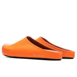 Marni Leather Fussbett Sabot - Orange -Shoe Series Store Marni Leather Fussbett Sabot Orange SBMR001400 P4554 00R35 12 18 22 S NF Feature 4