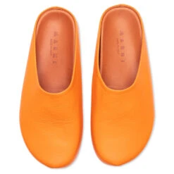 Marni Leather Fussbett Sabot - Orange -Shoe Series Store Marni Leather Fussbett Sabot Orange SBMR001400 P4554 00R35 12 18 22 S NF Feature 5