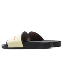 Marni Rubber Slide - Ecru/Blue Black/Red -Shoe Series Store Marni Rubber Slide Ecru Blue Black Red SAMR003202 P4547 ZO101 12 31 2021 01 2