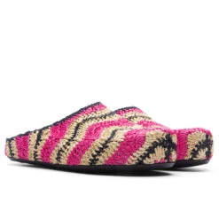 Shoe Series Store -Shoe Series Store Marni x No Vacancy Inn Sabot Fuchsia Natural SBMR002800 P5495 ZO542 05 17 23 Feature VR 5