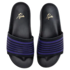 Track Line Shower Sandals - Black/Purple -Shoe Series Store Needles Track Line Shower Sandals Black Purple KP308 BLK 02 10 2022 01 5