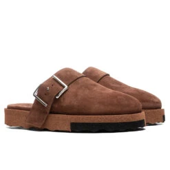 Comfort Leather Slipper - Brown/Black -Shoe Series Store Off White c o Virgil Abloh Comfort Leather Slipper Brown Black OMIC003S21LEA0016010 03 25 2021 01 2
