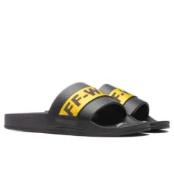 Industrial Pool Slider - Black/Yellow -Shoe Series Store Off White c o Virgil Abloh Industrial Pool Slider Black Yellow OMIC001C99MAT0011018 01 22 2022 01 2