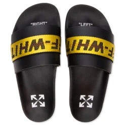 Industrial Pool Slider - Black/Yellow -Shoe Series Store Off White c o Virgil Abloh Industrial Pool Slider Black Yellow OMIC001C99MAT0011018 01 22 2022 01 5