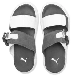 Puma Women's Suede Mayu Sandal - Marshmallow/Dark Shadow -Shoe Series Store Puma Suede Mayu Sandal Women s White 383380 01 09 12 22 Feature JAYLEEN 4