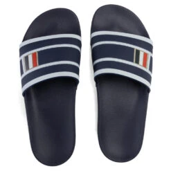 Trompe L'oeil Pool Slide - Charcoal -Shoe Series Store Thom Browne Trompe L oeil Pool Slide Charcoal MFL054M 05690 015 06 19 2021 01 4