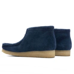 Clarks Wallabee Boot - Deep Blue -Shoe Series Store Wallabee Boot Deep Blue 26174050 09 08 23 Feature KN 5
