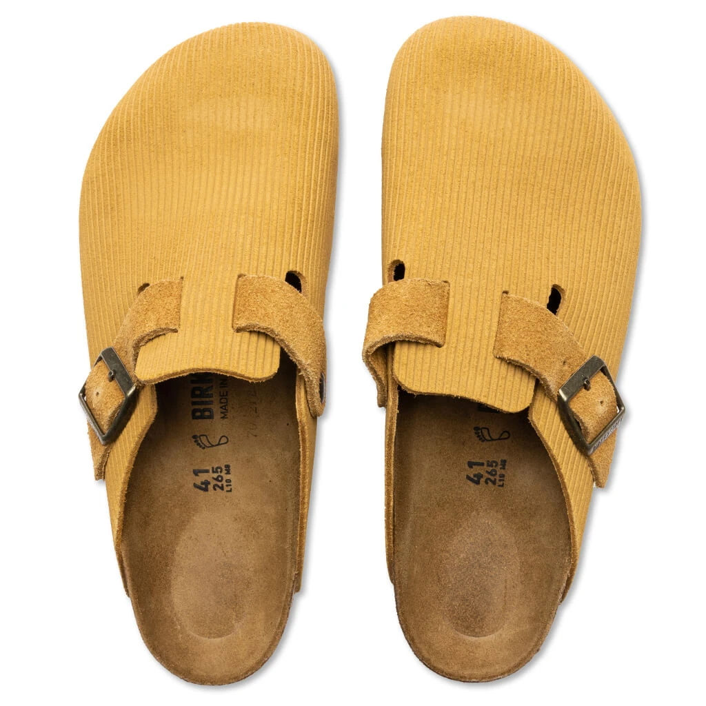 Birkenstock Wide Boston Suede Embossed - Cork Brown 6 Birkenstock Wide Boston Suede Embossed - Cork Brown - Image 4