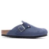 Birkenstock Wide Boston Suede Embossed - Indigo Blue 1 Birkenstock Wide Boston Suede Embossed - Indigo Blue -Shoe Series Store Wide Boston Suede Corduroy Indigo 1026203 08 06 23 Feature VR