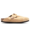 Birkenstock Narrow Boston Suede - Latte Cream -Shoe Series Store Women s Narrow Boston Suede Latte Cream 1026164 08 11 23 Feature KN