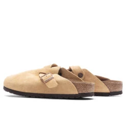 Birkenstock Narrow Boston Suede - Latte Cream -Shoe Series Store Women s Narrow Boston Suede Latte Cream 1026164 08 11 23 Feature KN 5