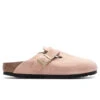 Birkenstock Narrow Boston Suede - Light Rose -Shoe Series Store Women s Narrow Boston Suede Light Rose 1026171 08 11 23 Feature KN