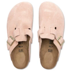 Birkenstock Narrow Boston Suede - Light Rose -Shoe Series Store Women s Narrow Boston Suede Light Rose 1026171 08 11 23 Feature KN 6