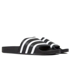 Adidas Originals Adilette Slides - Core Black -Shoe Series Store adidas originals adilette slides core black 2