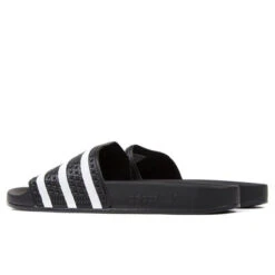 Adidas Originals Adilette Slides - Core Black -Shoe Series Store adidas originals adilette slides core black 3