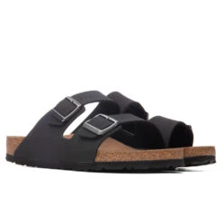 Birkenstock Wide Arizona Vegan Birkibuc - Black -Shoe Series Store birkenstock arizona vegan birkibuc black 1019115 06 11 2021 01 2